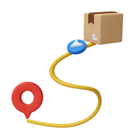 Delivery Route  3D Icon