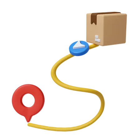 Delivery Route  3D Icon