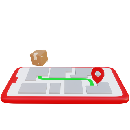Delivery Route 3D Illustration