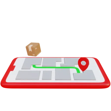 Delivery Route  3D Illustration
