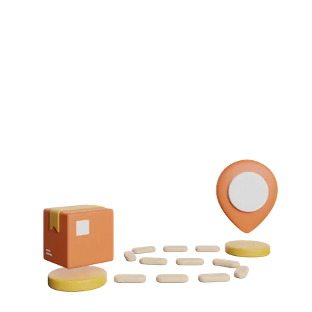 Tracking Delivery Shipment 3D Icon