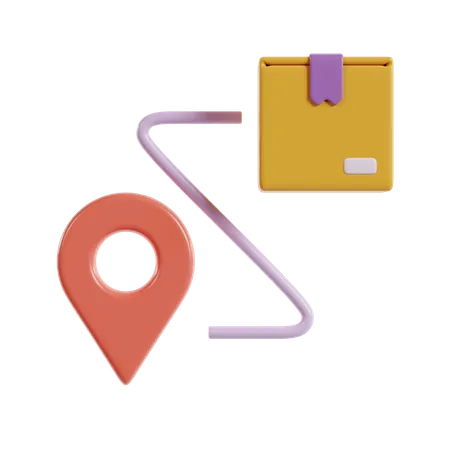 3 D Illustration Of Shipping Business Icon Route 3D Icon
