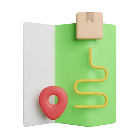 Map Shipping Location 3D Icon