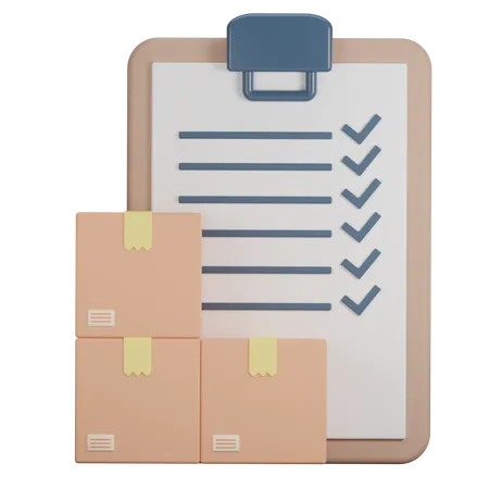 Box Package And Clipboard 3D Icon