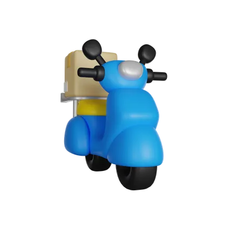 Delivery Scooter 3 D Render Icon 3D Icon
