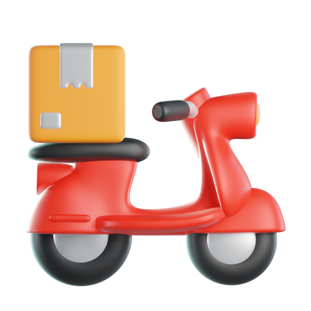 Delivery Scooter 3D Icon