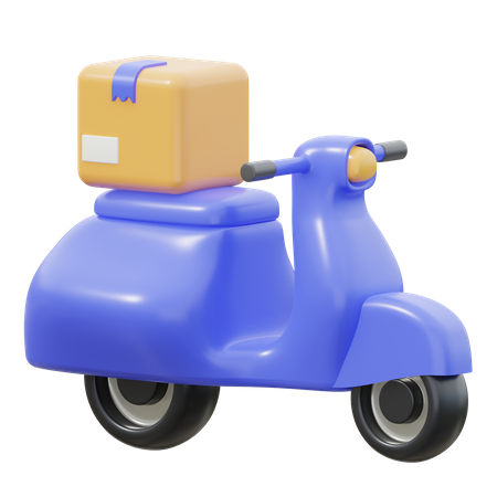 Delivery Scooter  3D Icon