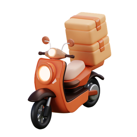 Delivery Scooter  3D Icon