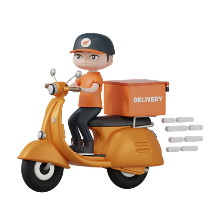 Delivery Scooter  3D Icon