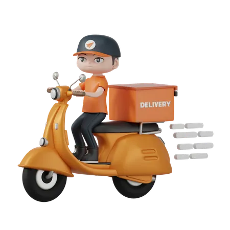 Delivery Scooter  3D Icon