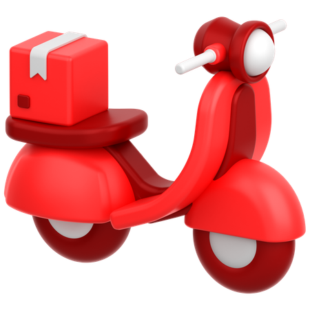 Delivery Scooter  3D Icon