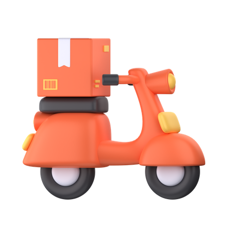 Delivery Scooter  3D Icon