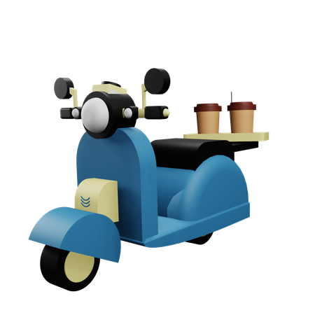 Delivery Scooter  3D Icon