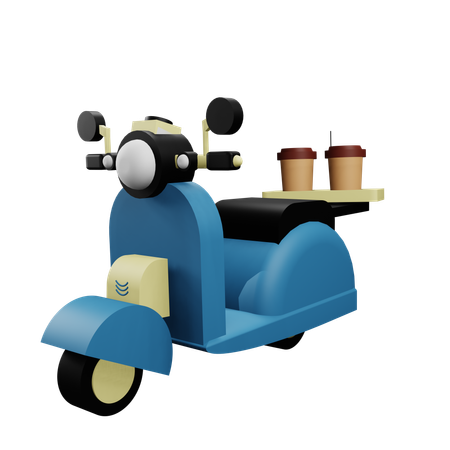 Delivery Scooter  3D Icon