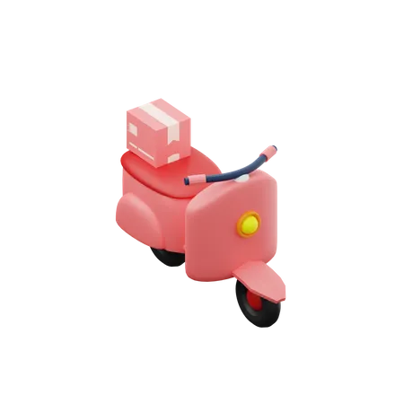 Delivery Scooter  3D Illustration