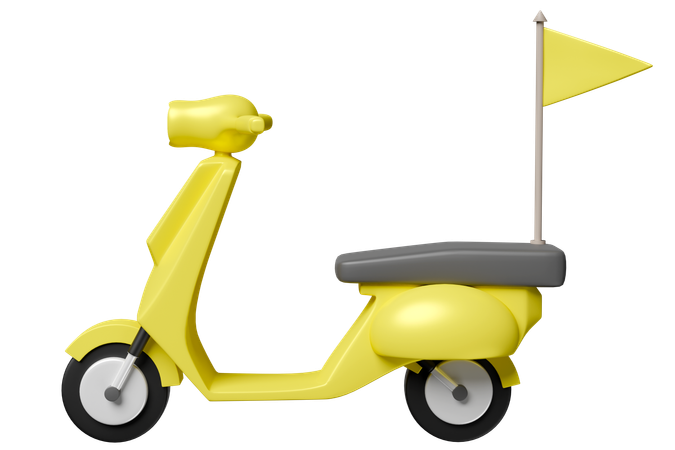 Delivery Scooter  3D Illustration