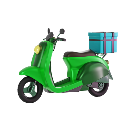 Delivery Scooter  3D Illustration