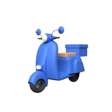 Delivery Scooter  3D Illustration