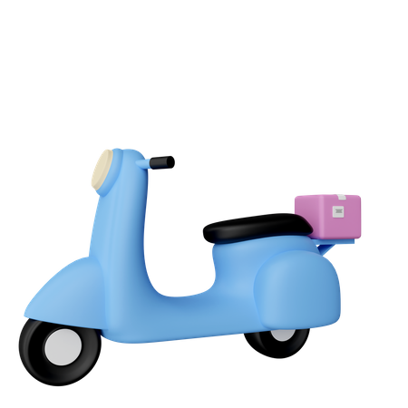 Delivery Scooter  3D Illustration