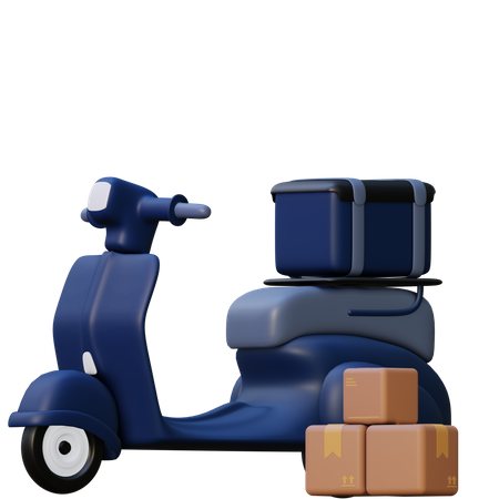 Delivery Scooter  3D Illustration