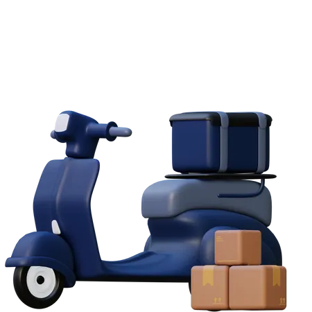 Delivery Scooter  3D Illustration