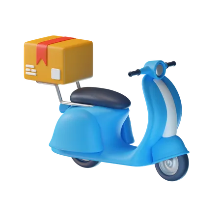 Delivery Scooter  3D Illustration