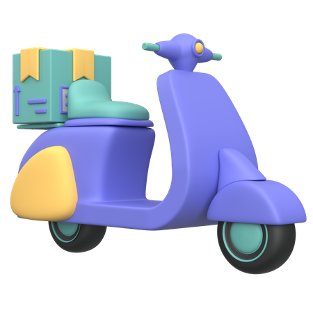 Delivery Scooter  3D Illustration