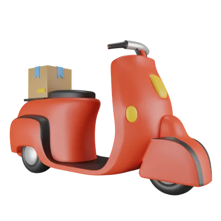Delivery Scooter  3D Illustration