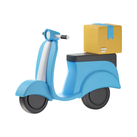 Delivery Scooter 3D Icon