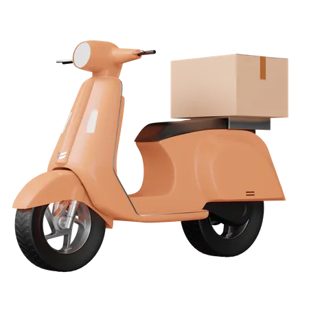 Delivery By Motorcycle 3 D Icon Illustration 3D Icon
