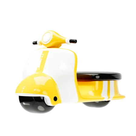 Scooter Isolated On White 3D Icon