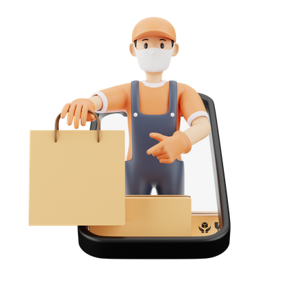 Delivery service during pandemic  3D Icon