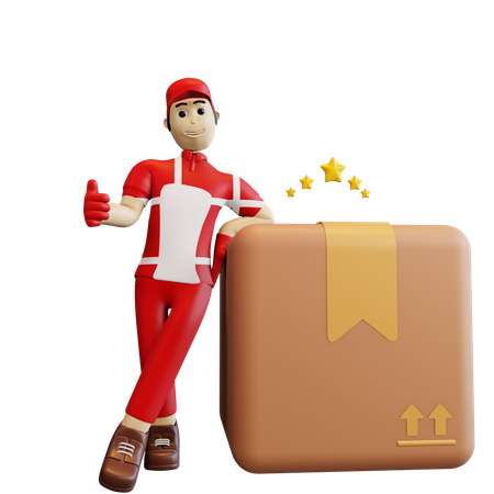 Delivery Service rating  3D Illustration