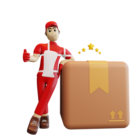 Delivery Service rating 3D Illustration