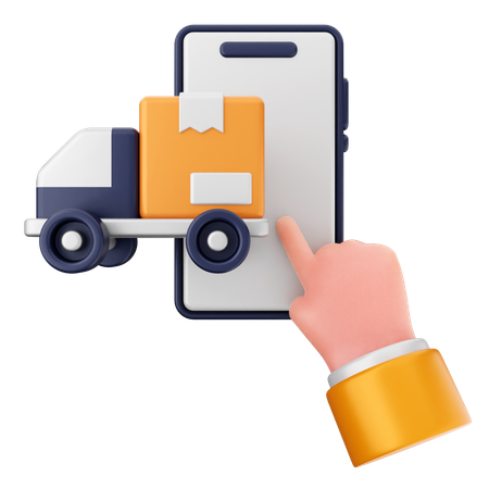 Delivery Smartphone  3D Icon