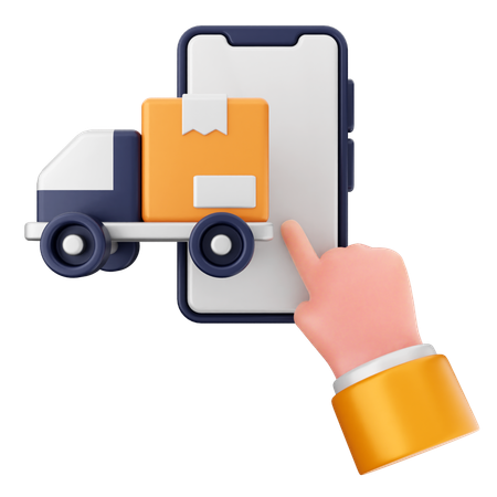 Delivery Smartphone  3D Icon