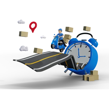 Delivery Time  3D Illustration