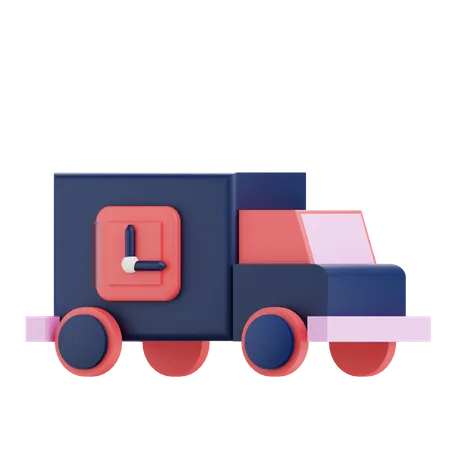 3 D Render Of Truck On Duty Illustration 3D Icon