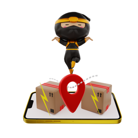 Delivery tracking  3D Illustration