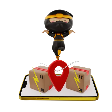 Delivery tracking  3D Illustration