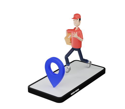 Delivery tracking  3D Illustration