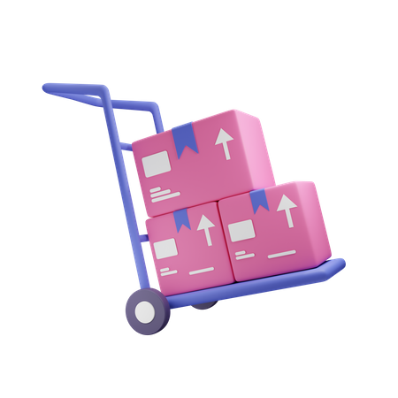 Delivery Trolley  3D Illustration