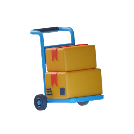 Delivery Trolley  3D Illustration