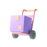 3d delivery trolley emoji