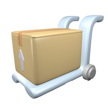 Delivery trolley  3D Illustration