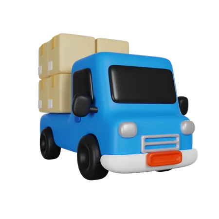 Delivery Truck 3 D Render Icon 3D Icon
