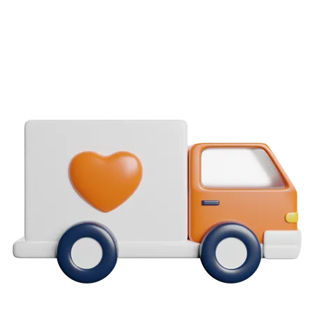 Delivery Truck Volunteer 3D Icon