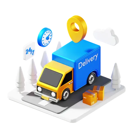 Delivery Truck  3D Icon