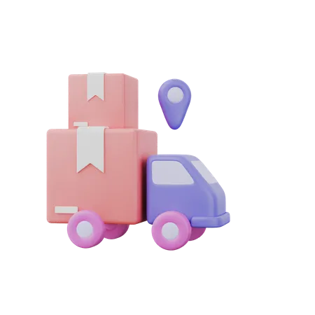 Delivery Truck  3D Illustration