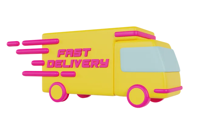 Delivery Truck  3D Illustration